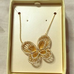 Gold butterfly necklace